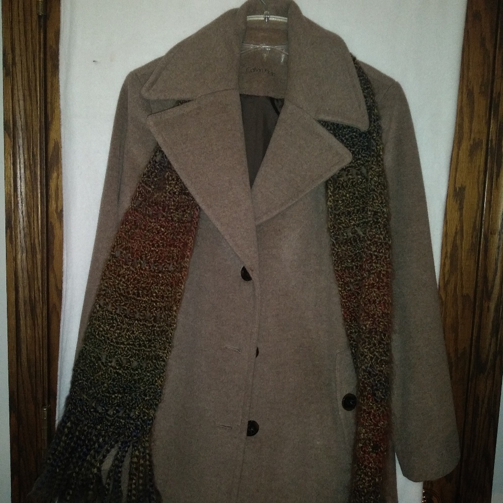Calvin Klein Wool Nylon Silk Coat for women